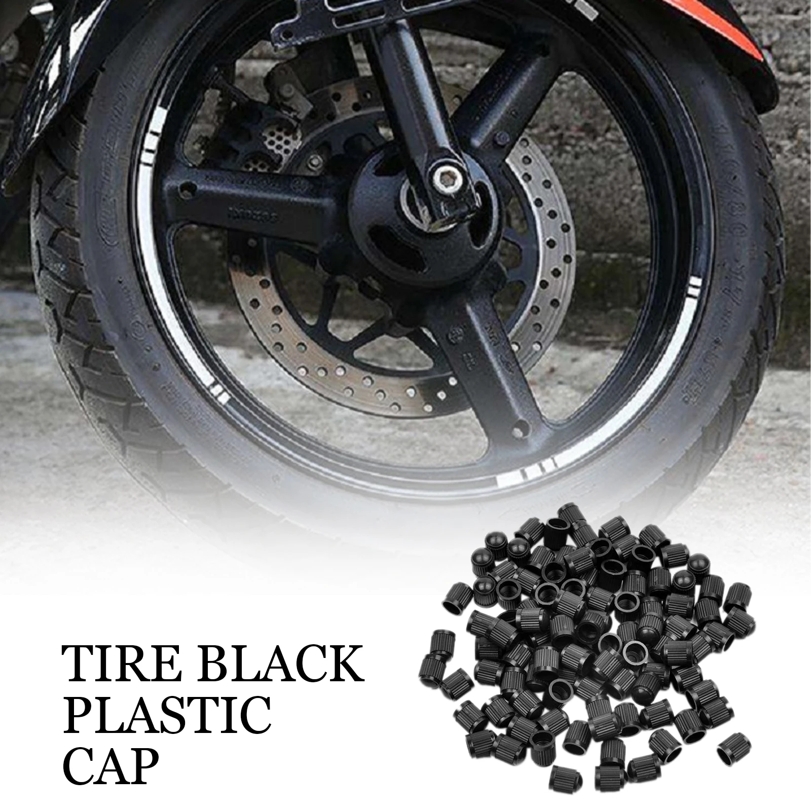 Auto 100 Stück Tubeless Reifen Ventil Ventilkappe Autoreifen Ventilkappe Auto LKW Fahrrad MTB Staubkappe – Detail 6
