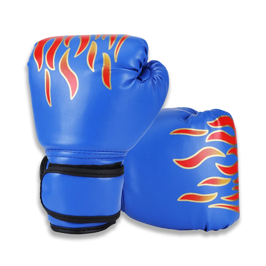 Youth Boxing Gloves - Comfortable Adjustable Punching Training Mitts in Black