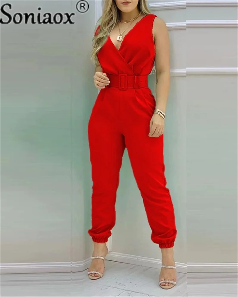 2022 New Summer V-Neck Backless Printed High Waist Jumpsuit for Women Bodysuit Overalls Jumpsuit Ladies Sexy Casual Streetwear
