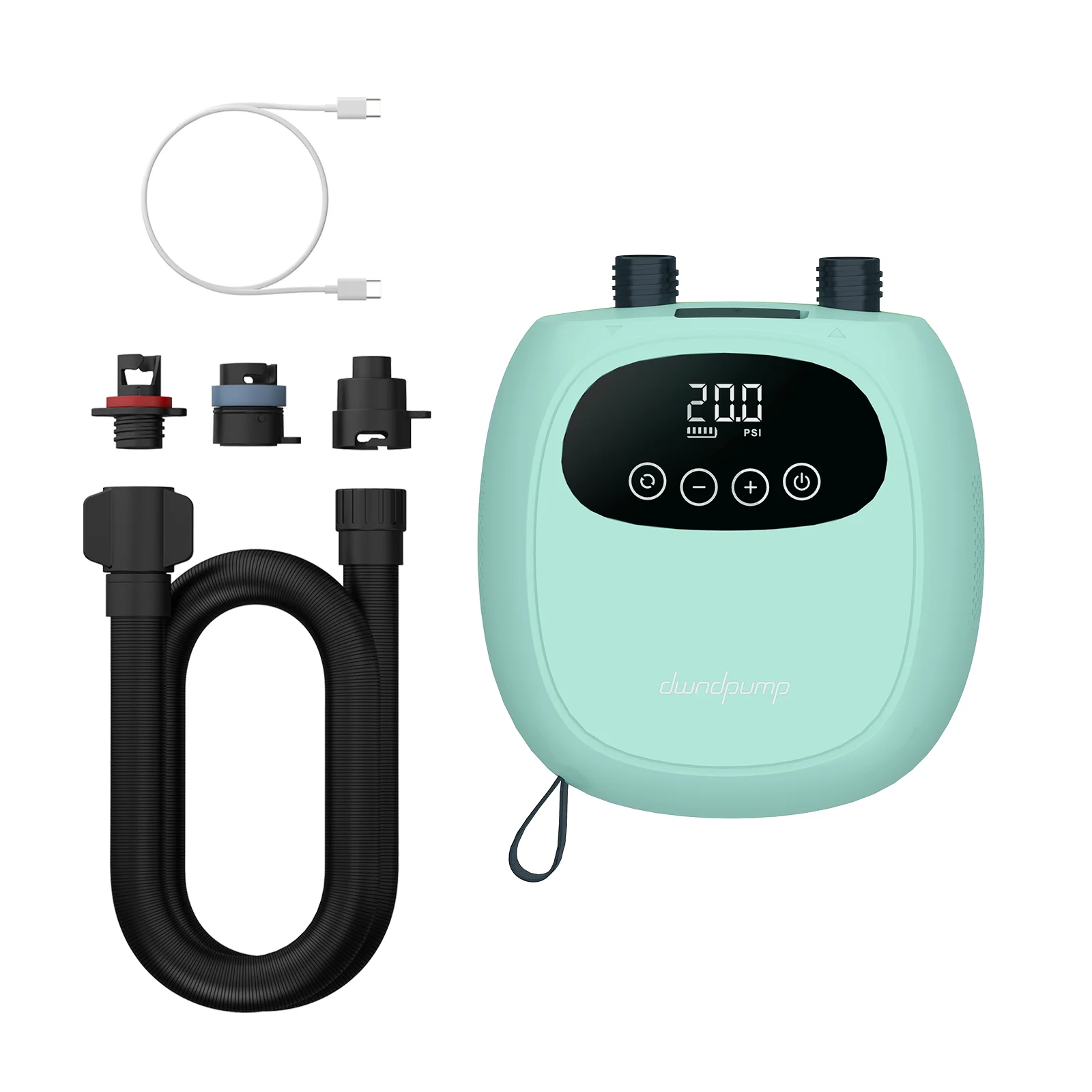 Elektrische SUP-Pumpe – 20 PSI Hochdruck, Mit Digitalem Display & Fernbedienung | Für Aufblasbare Boards, Pools, Boote, 12V DC
