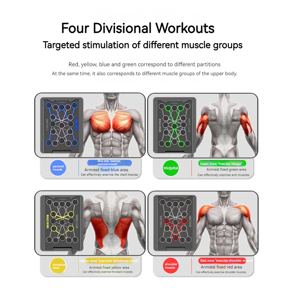 Push Up Board Strength Training Equipment Foldable Portable Multifunctional Push-up Home Gym Equipment