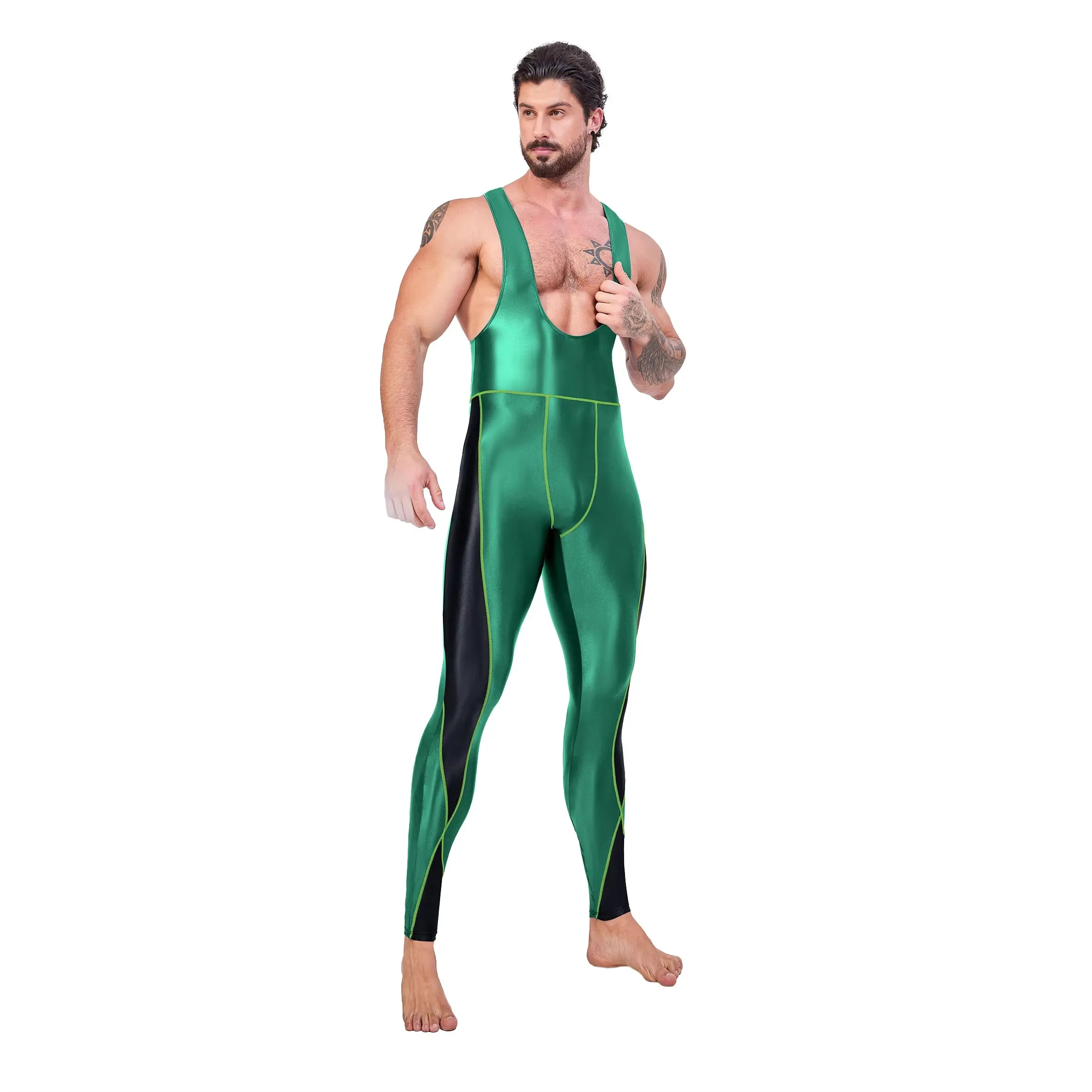 AMORESY Leonidas Series Suspender Backless Cycling Sports Fitness Tights Nine-point Pants Overall Catsuit All-purpose Jumpsuits 3