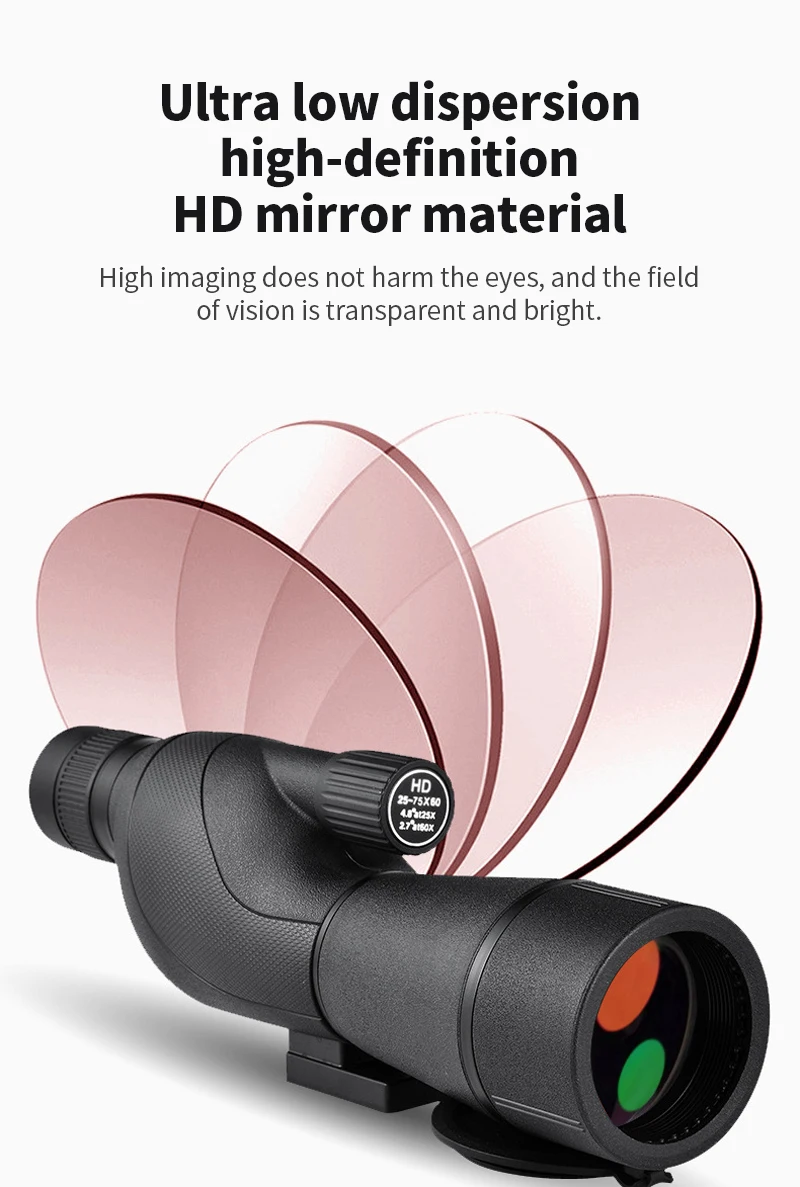 Scfc7016cafc9438ebbbd3505fd4af26ef 25-75x6 0 luneta Zoom monokularowy potężny teleskop Bak4 pryzmat obiektyw ED do fotografowania ptaków na świeżym powietrzu