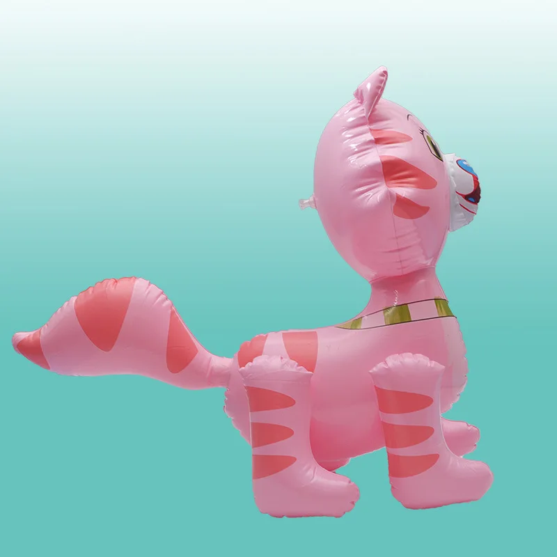Children's Cute Pink Strawberry Cat Inflatable Toys Creative Cute Strawberry Cat PVC Inflatable Toys Birthday Party Decoration