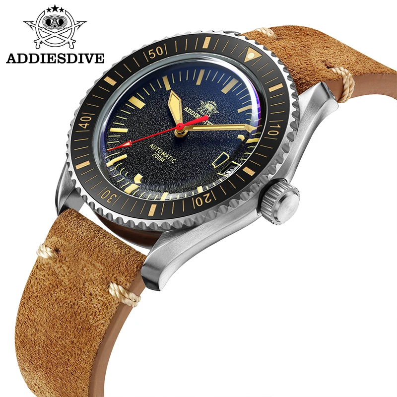 

ADDIESDIVE AD2105 Men's Watch Sapphire Glass 200m Diving C3 Super Luminous Calendar Window NH35 Automatic Mechanical Watches