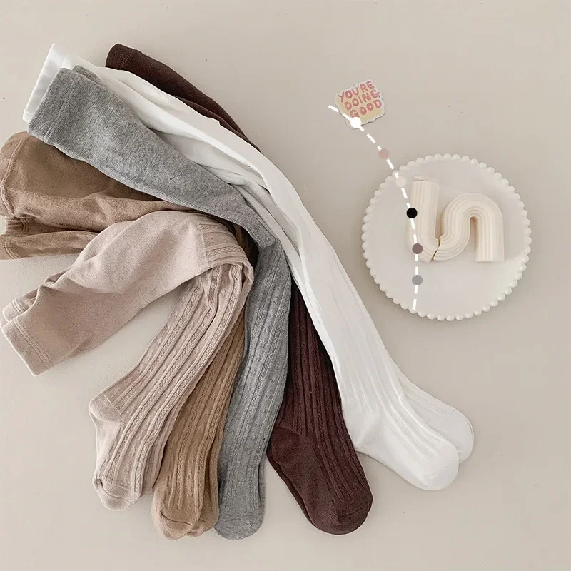 Baby Girl Tights Warm Leggings Kids Pants Solid Cotton Child Pantyhose Casual Stockings Girls Toddler Dance Spring Clothes 0-8Y