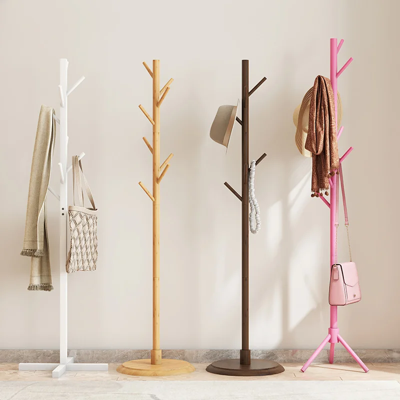 BedroomCreativeClothesRackBambooStandingCoatRackTreeBranch