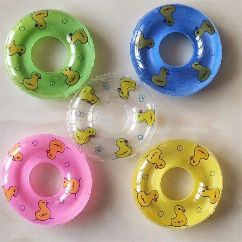 1~4PCS Kids Mini Donuts Swim Ring Bath Toy Mini Float Ring Toys For Rubber Ducks Doll Summer Fun Swimming Pool Accessories Gift swimming ring swimming pool float