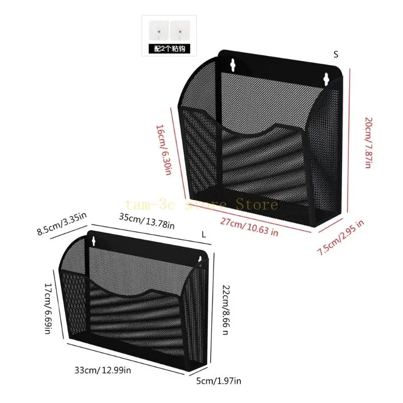 Wall Mount File Holder Mesh Mesh File Pocket Space Saving Hanging Organiser D0UA