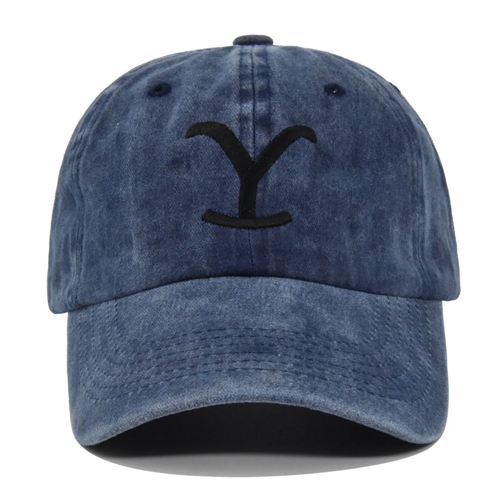 Yellowstone Dutton Ranch Hat Cross Ponytail Baseball Cap Distressed Outdoor Embroidery Sunscreen Hat Solid Color Cap