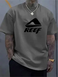 T - shirt Décontracté pour Hommes en Pur Coton avec Motif Géométrique et Lettre REEF - XXXL (1)
