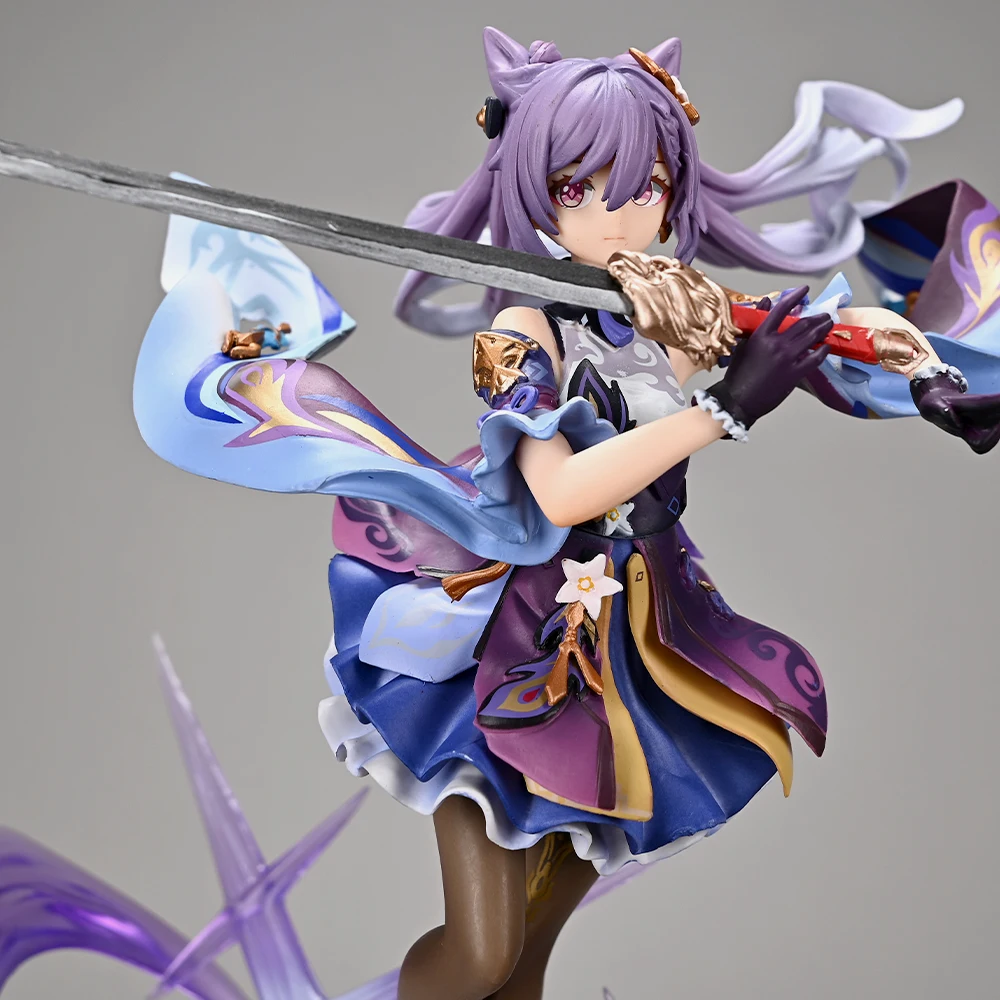 Genshin Impact Anime Figure Keqing PVC Action Figure Kamisato Ayaka Mona  Figurine Collection Model Doll Child Kid Gifts