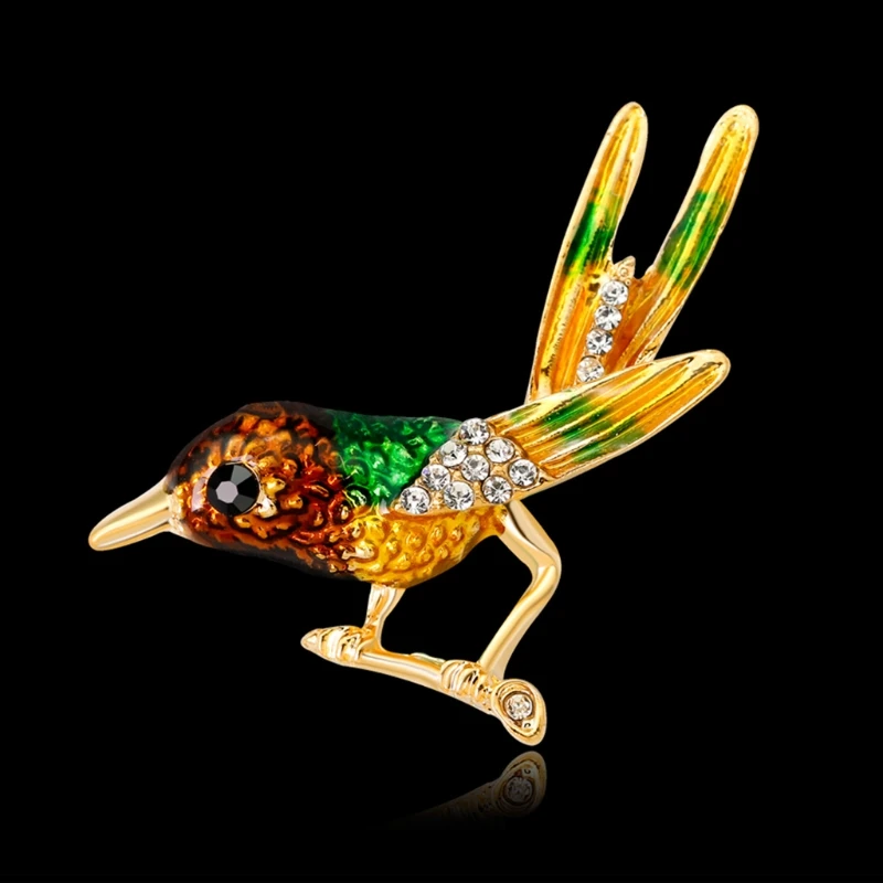 652F 패션 에나멜 옷깃 핀 모자 옷 가방 에나멜 핀 다채로운 새 브로치