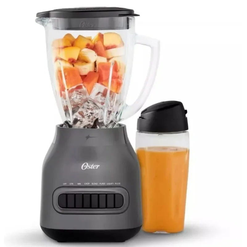 Oster Easy-to-Clean Blender with Dishwasher-Safe Glass Jar with a 20 oz. Blend-n-Go Cup