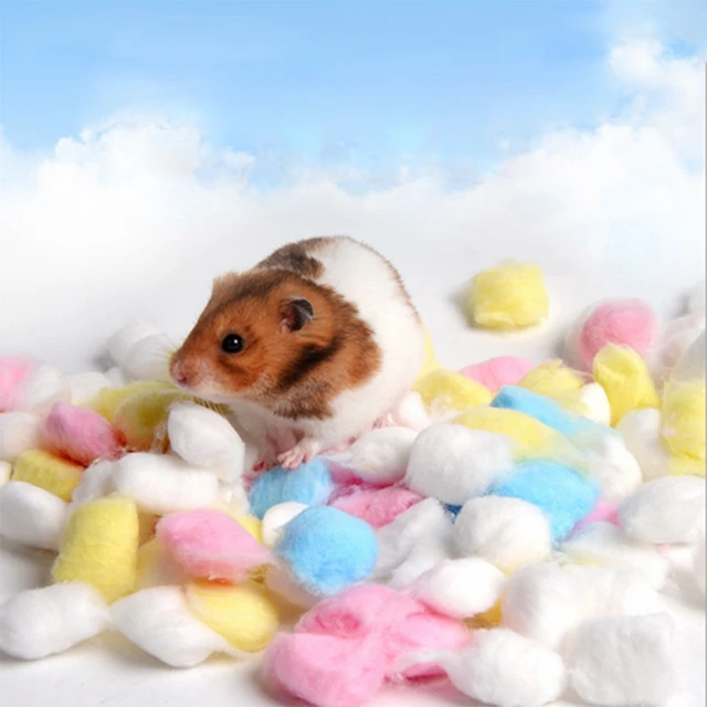 100Pcs/Bag Soft Colorful Winter Keep Warm Cotton Ball Cute Cage House  Filler Supply For Hamster