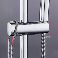 Shower Bracket Shower Rail Holder Adjustable ABS Chrome Shower Head Holder Riser Bathroom Accessories 18-25mm