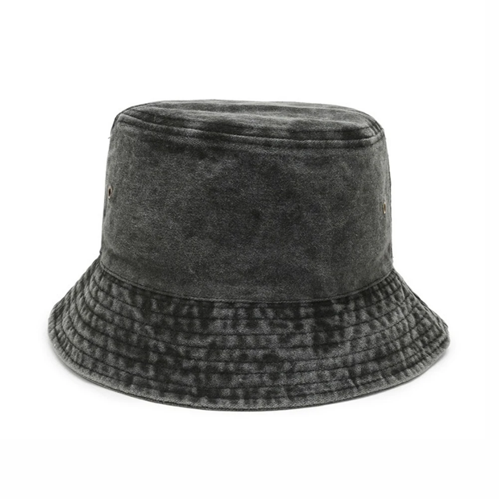 Retro-gewaschener Fischerhut für Paare, modischer Vintage-Beckenhut, atmungsaktives, einfarbiges, dünnes Design, Frühling und Sommer – Detail 3
