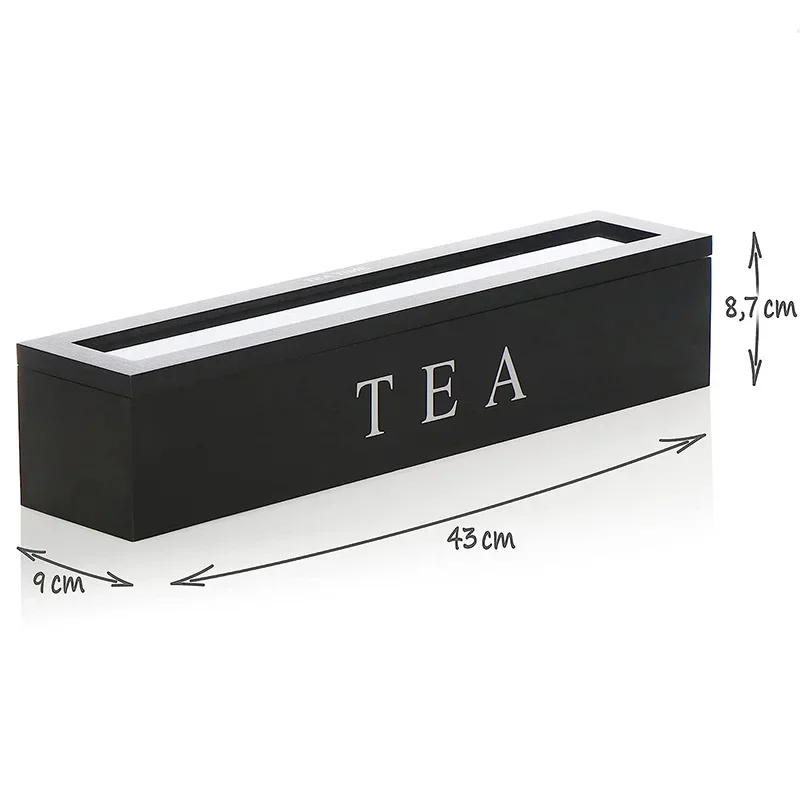 Wooden Tea Bag Storage Box Solid Wood Flip Style Tea Room Coffee Capsule Storage Box Watch Jewelry Compartment Wooden Box 3