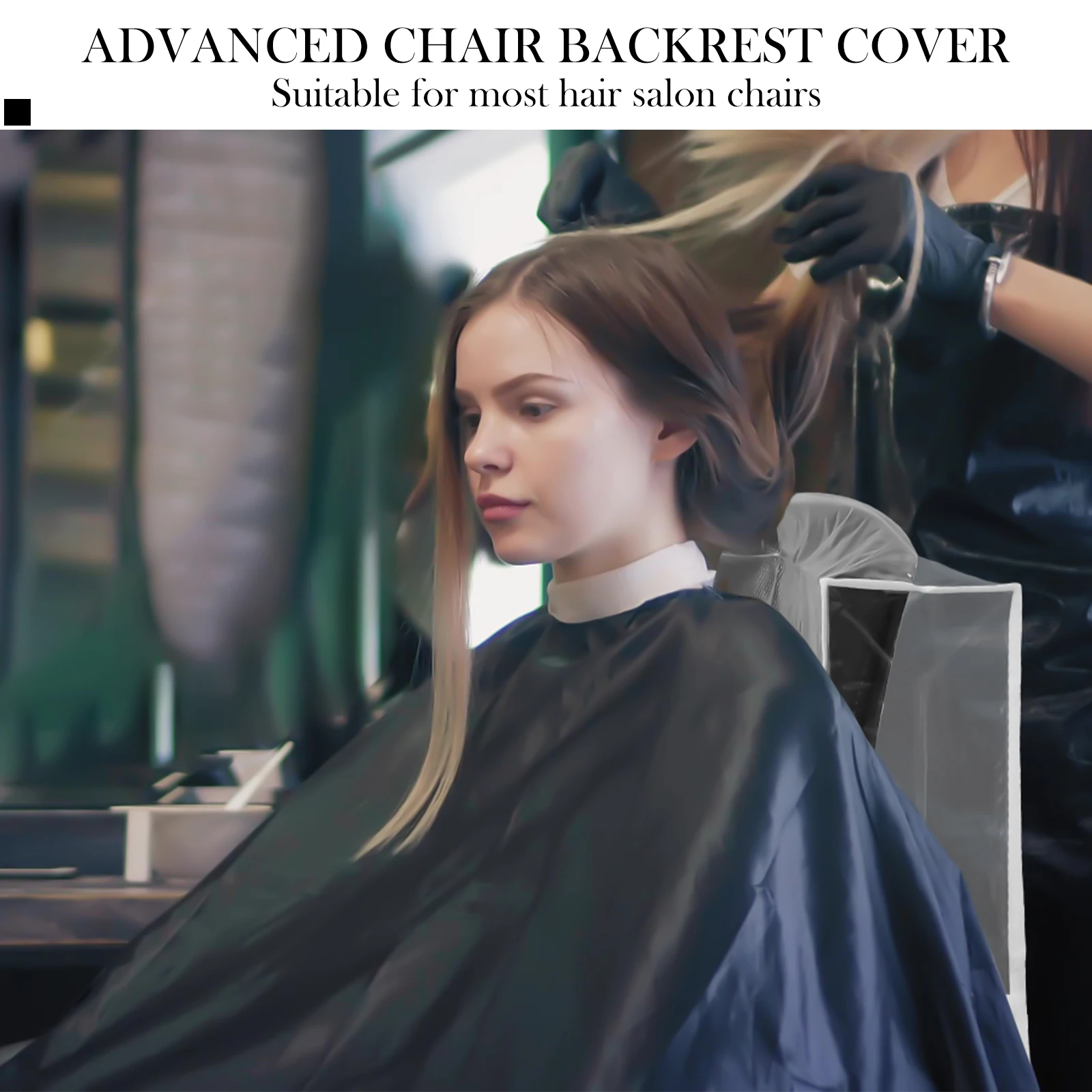 4Pcs Clear Salon Chair Cover Plastic Barber Beauty Salon Chair Protective Cover for Most Spa Hair Salon Office Chair Back Cover