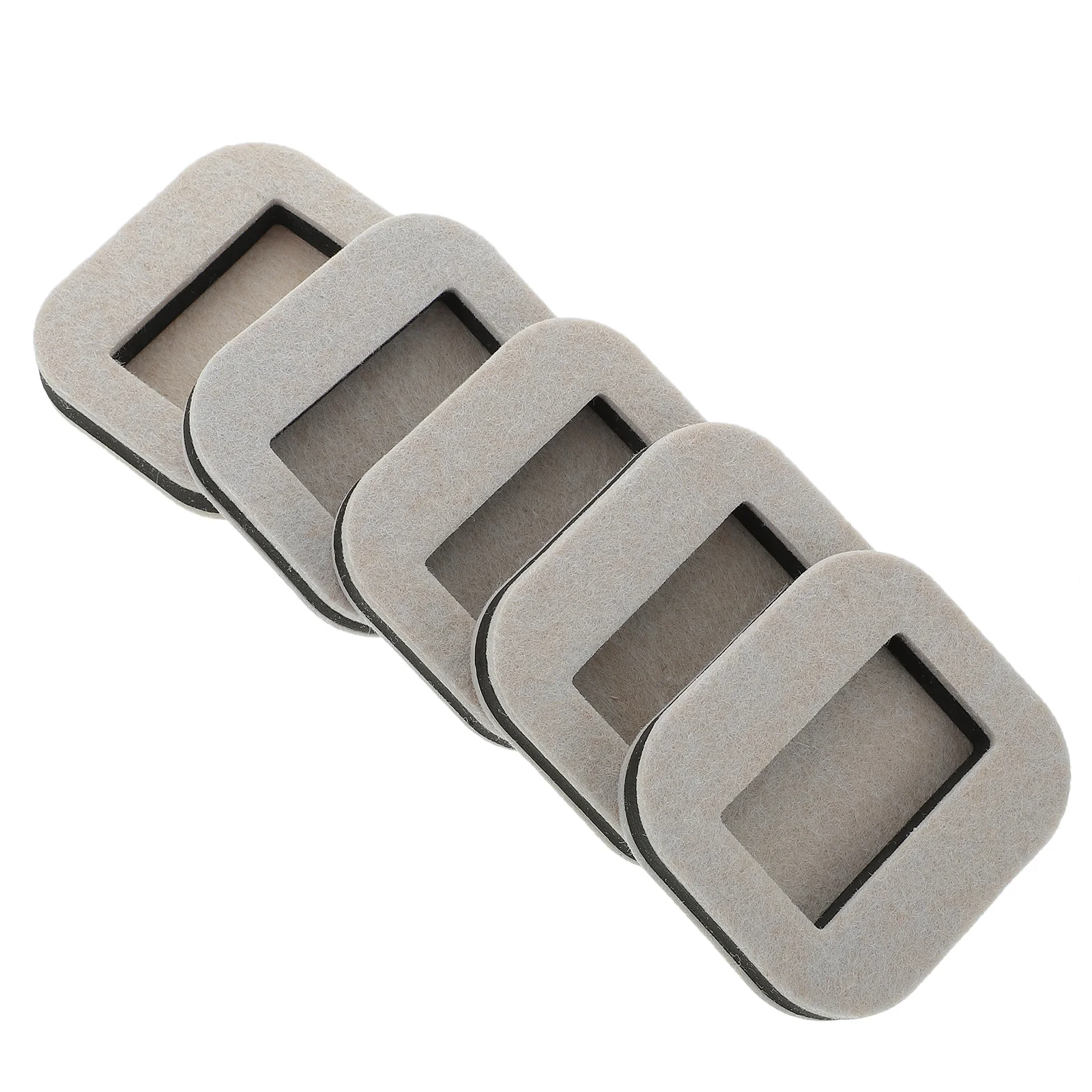 

5 Pcs Pulley Holder Furniture Wheel Stopper Felt Pads Coasters for Hardwood Floors Stoppers