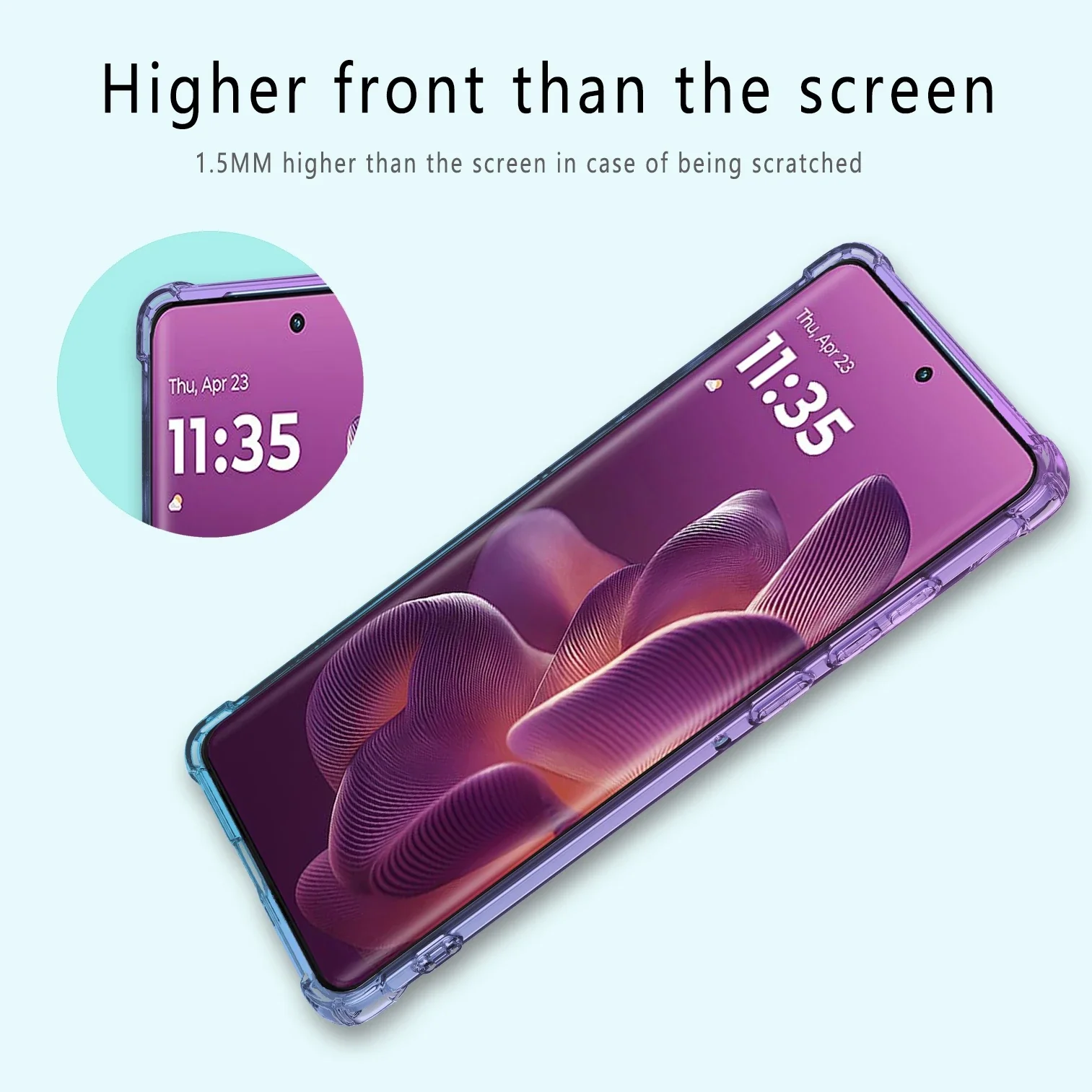 Shockproof Gradient TPU Protective Cover - Four-Corners Design