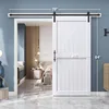 40" X 84" Sliding Barn Door Comes with 7' Barn Door Hardware Track Kit Solid Waterproof and Scratch Resistant Finish White 6