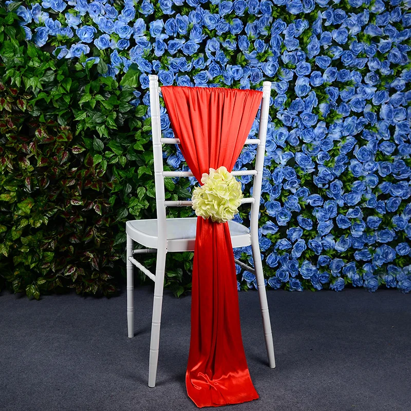 

Elastic free-tie chair back flower ribbon outdoor chair decoration hotel 10 pieces sash wedding decoration