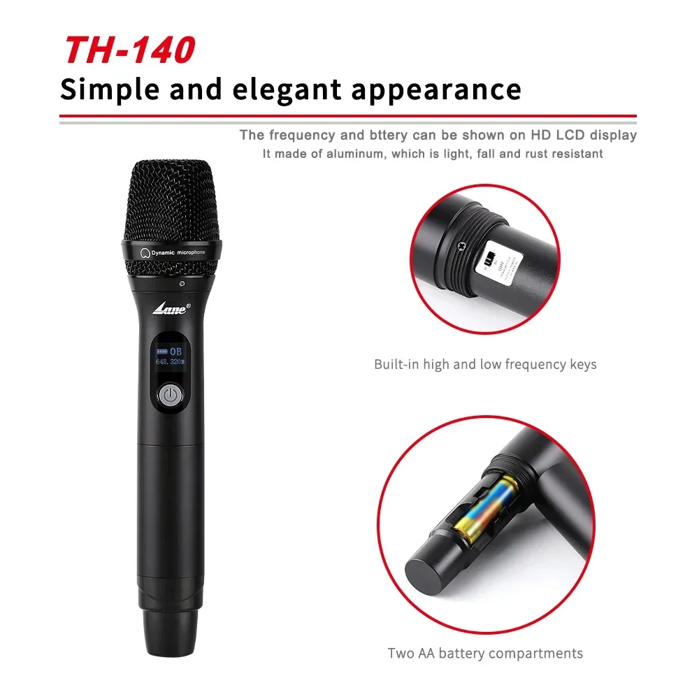 LR-664 교육 훈련 회의 야외 활동용 범용 무선 마이크, UHF 4 채널, FM 80DB, 베스트셀러