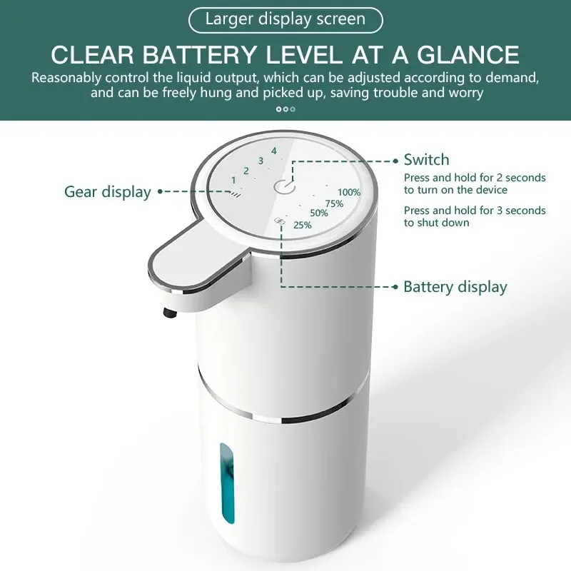Soap Dispenser,Soap Pump,Soap Dispenser Head P11 Intelligent Automatic Induction Foam Washing Mobile Phone Electric Hand Sanitizer Washing Machine Household Soap Dispenser
