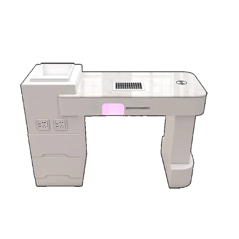 

Commercial Nailtech Desk Modern Beauty Makeup Nail Station Table Professional Exquisite Mesas De Manicura Salon Furniture
