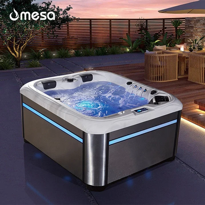 Outdoor Spa Hot Tub With LED Light