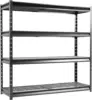 The Atlas 72" W Heavy Duty Garage Shelving Load 8000 Lbs, 4 Tier Metal Storage Shelves, Adjustable Industrial Steel Rack 1