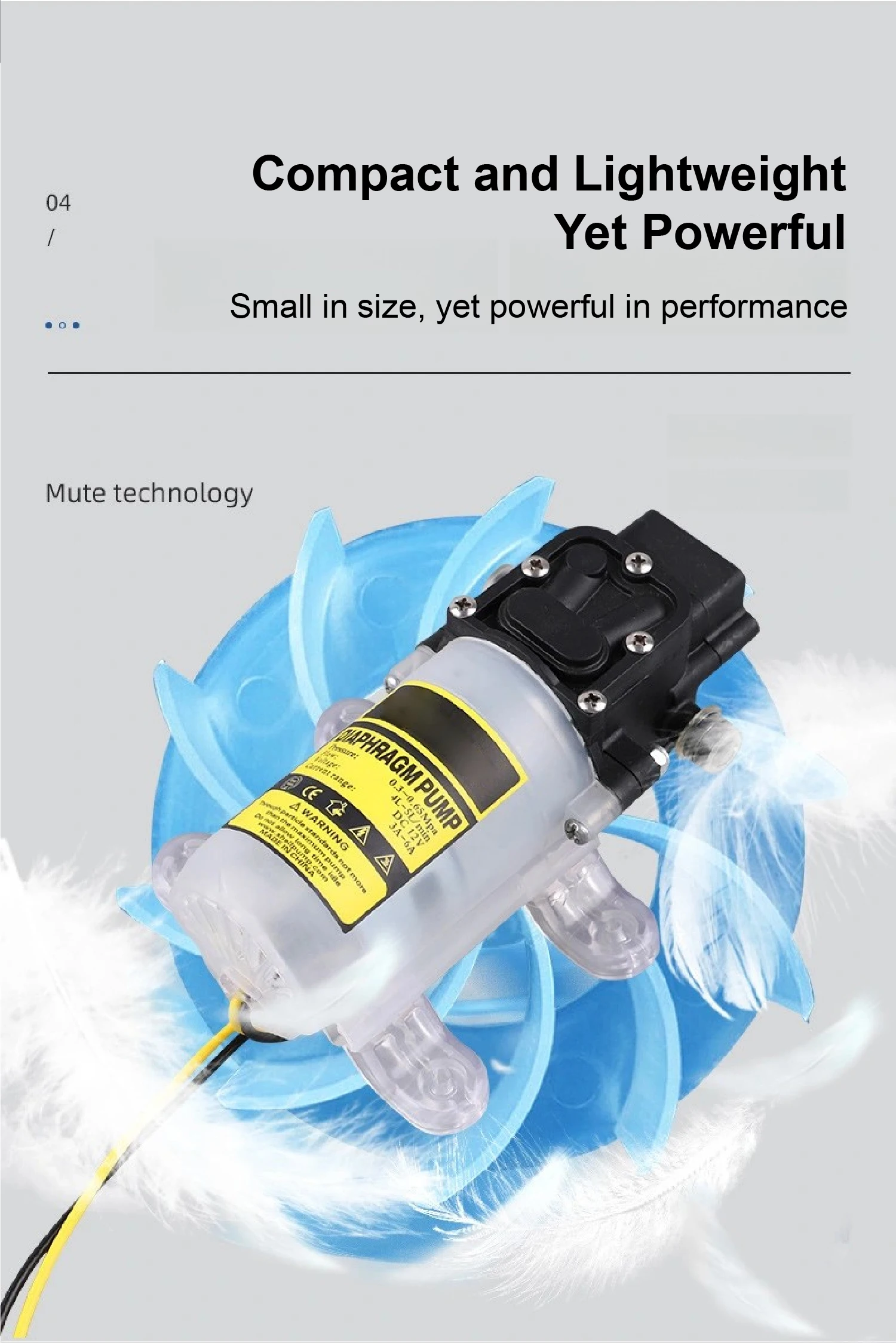 BZ-3865 Electric Spray Mini Diaphragm Pump 3.5-6m3 h DC12V 24V High Pressure Sel