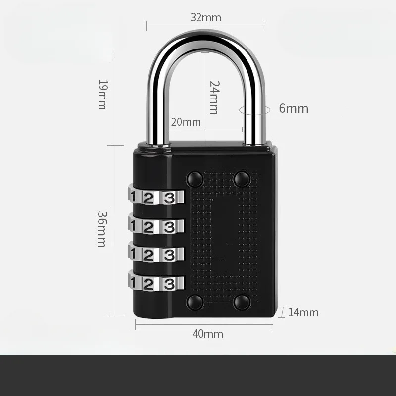 Combination Lock Resettable 4 Digit Padlock with Combination Waterproof and Heavy Duty Padlock Outdoor for School combination padlock combination locks