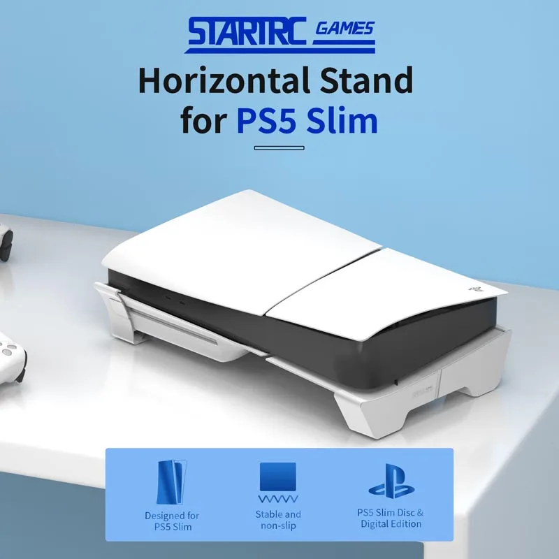 PS5 슬림 프로 콘솔 플레이스테이션 PS 5 수평 게임용 액세서리 베이스 홀더 거치대