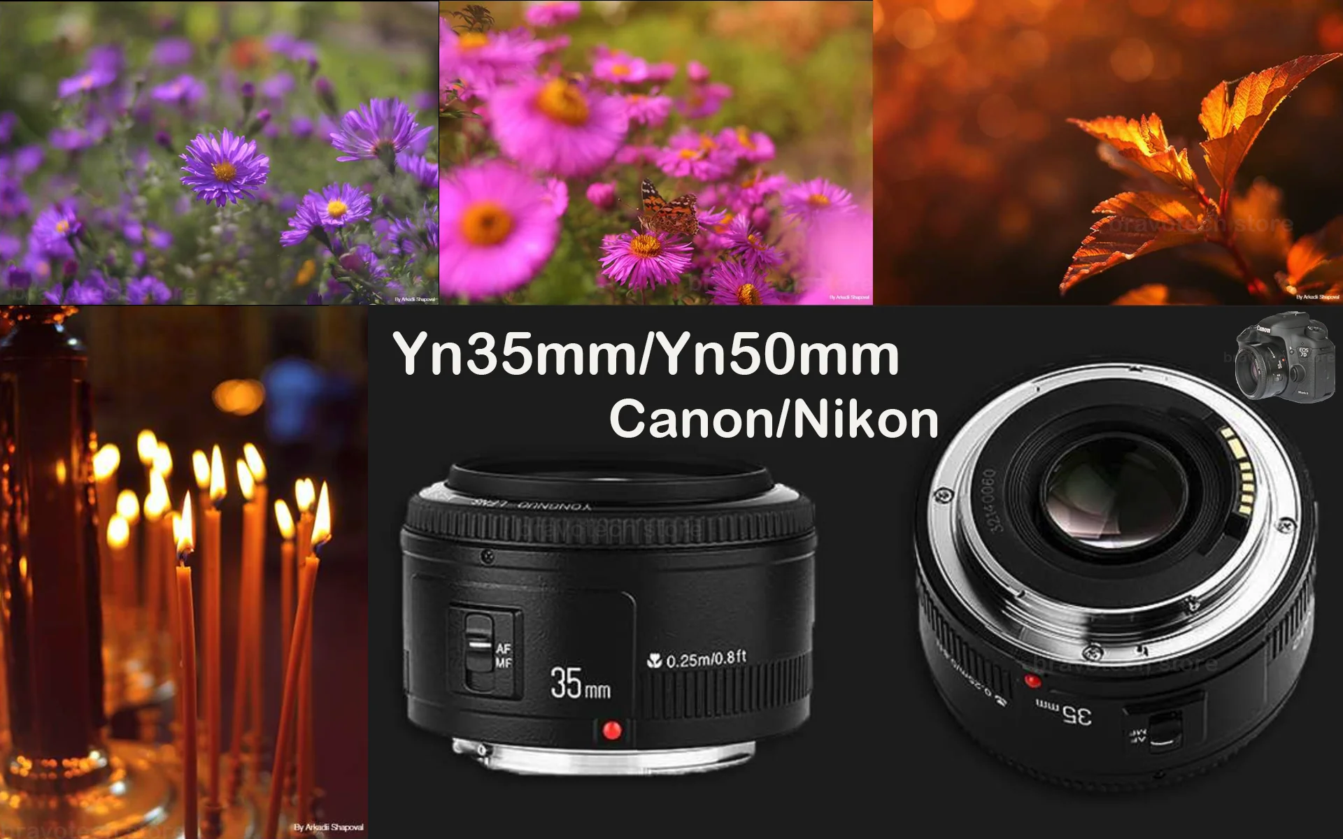 YONGNUO lens YN50mm F1.8 F1.8II EF 50mm f/1.8 Auto Focus