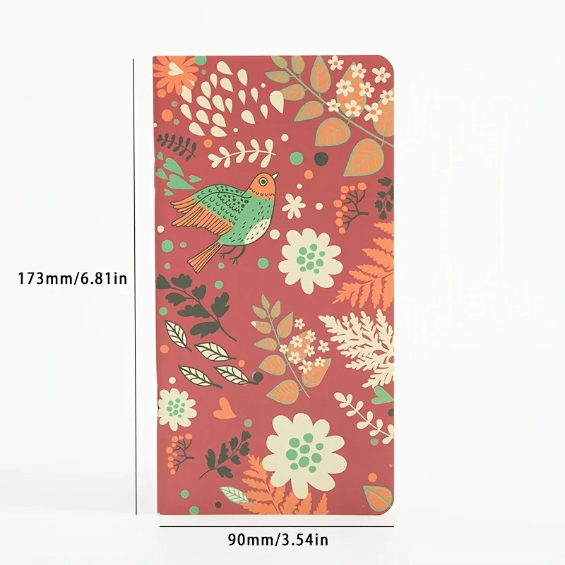 4 vintage kraft paper notebooks, portable, small diary, planning notebook, daily notebook - 6