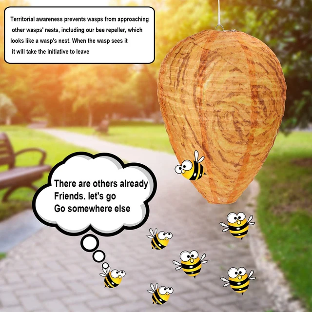 6Pack Wasp Nast Decoy Fake Nap Nem Toxikus Vízálló Elrettentőanyag-Riasztó A Kerti Hornetek Lógó Darázs Csapdájához - Image 6