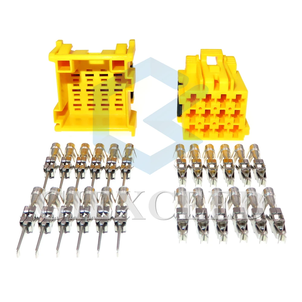 

1 Set 12 Pin 1-967627-6 Yellow Electric Cable Female Socket Male Plug 3.5 Series Auto Unsealed Connector 1-967622-6