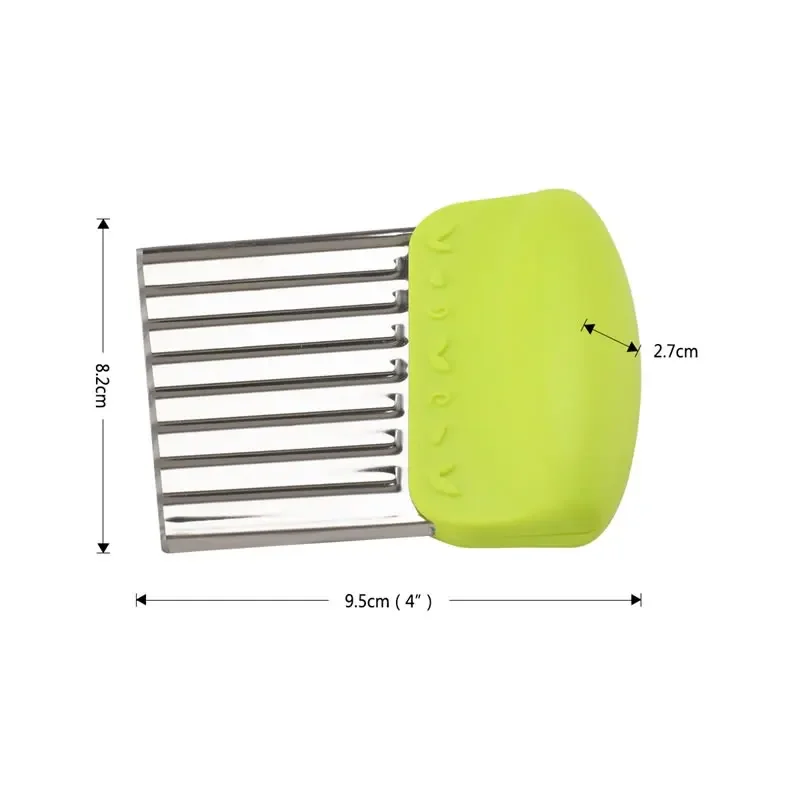 QueenTime Wavy French Fries Cutter Stainless Steel Potato Slicer Vegetable Chopper Veggie Slicer Durable Kitchen Gadgets Cutter