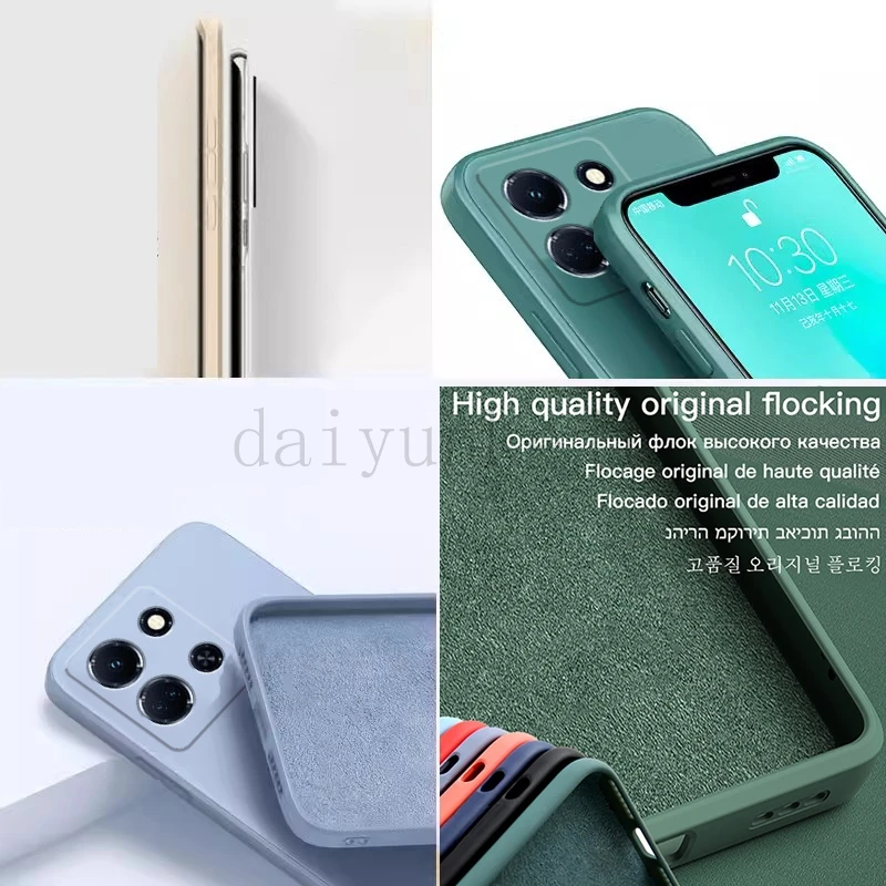 Silicone Soft Protective Phone Case with Holder Bracket and Screen Protector Film