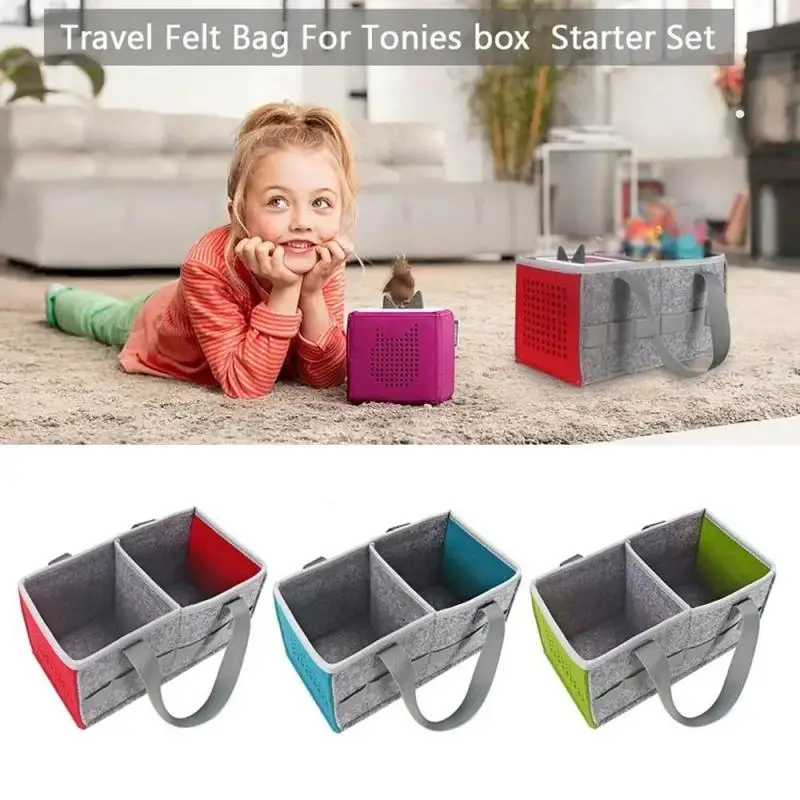 étui Rangement Personnages Tonie Étui De Transport SMZhomeone Pour Toniebox – 29 X 17 Cm, Nylon, Poignée, Bandoulière – Plusieurs Couleurs