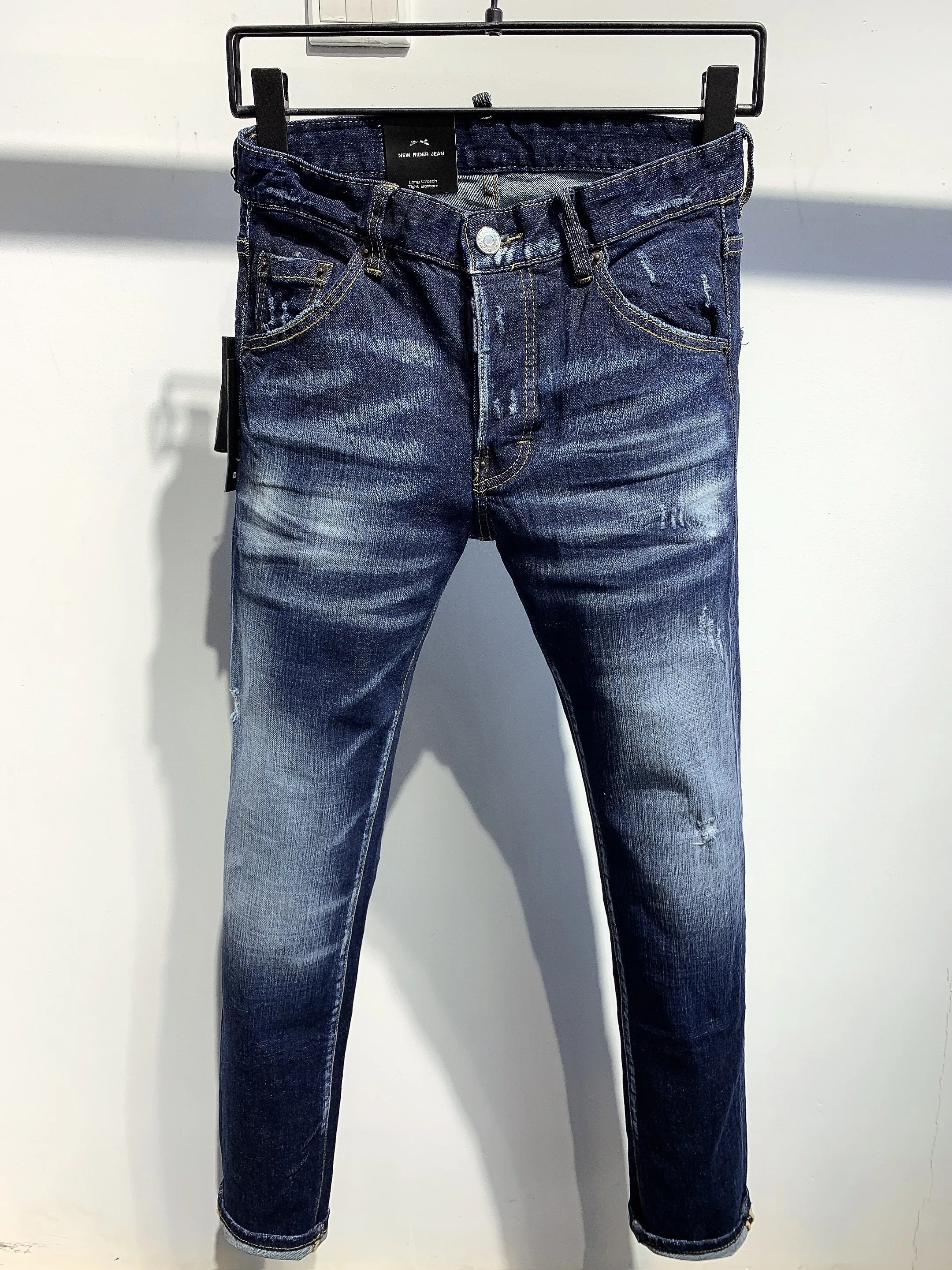 

New Men's Simple Scratch Scratch Fashion Pencil Pants Jeans 9811#