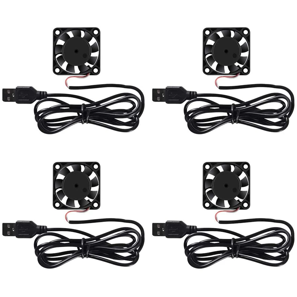 4PackUSBBrushlessCoolingFan40mmFanHighPerformanceDC5V