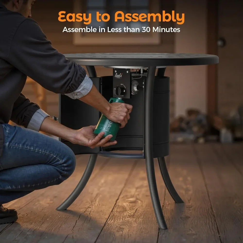 Outdoor propane firepit