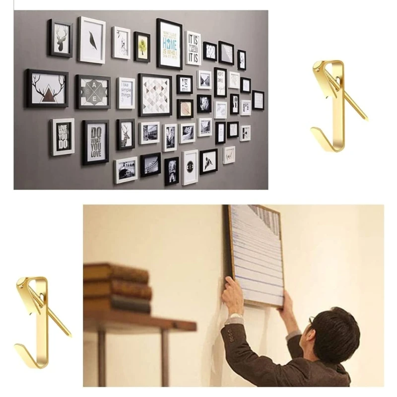 

100PCS Picture Hanging Hardware Assorted Picture Mounting Set Heavy Duty Hangings Kits Photo Frame Hangers with Nails