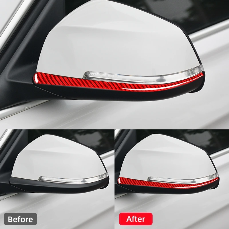 For BMW 3 Series GT F30 F34 2013- Accessories Carbon Fiber Modified Car Rearview Mirror Decorative Strip Trim Cover Stickers