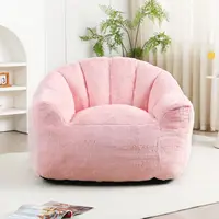 Giant Bean Bag Chair, Comfortable for All Ages, Ideal for Living Room, Bedroom, or Floor Sofa, Pink