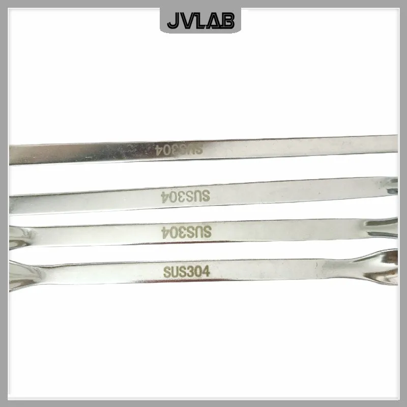 Stainless Steel Drug Spoon 22cm Double Head Reagents Spatula Weigh Spoon 220mm Laboratory Pharmacy Taking Medicine Tools 10 / PK