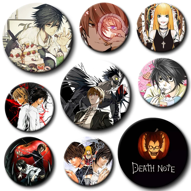 Zaino Death Note Unisex In Tela - Borsa Da Scuola E Viaggio Con Stampa L Lawliet E Yagami Light - 30x13x41 Cm